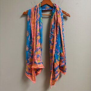 BIJOU‎ Womens Cotton Lightweight Scarf Colorful Fish Sea Life Beach Casual Ocean